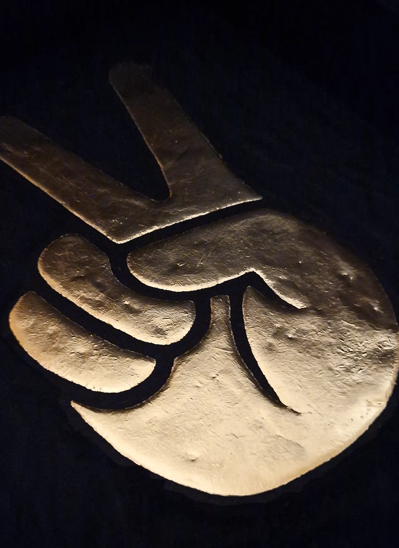 Peace handsign 23kt gold plated in frame PopArt collection 5
