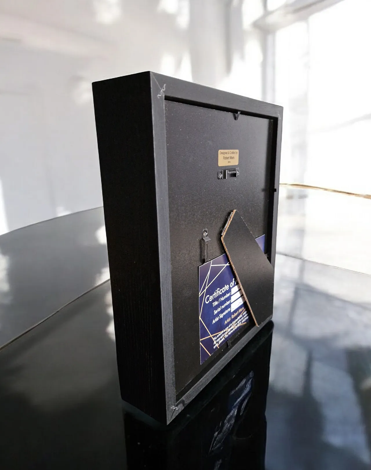 Peace handsign 23kt gold plated in frame PopArt collection 6