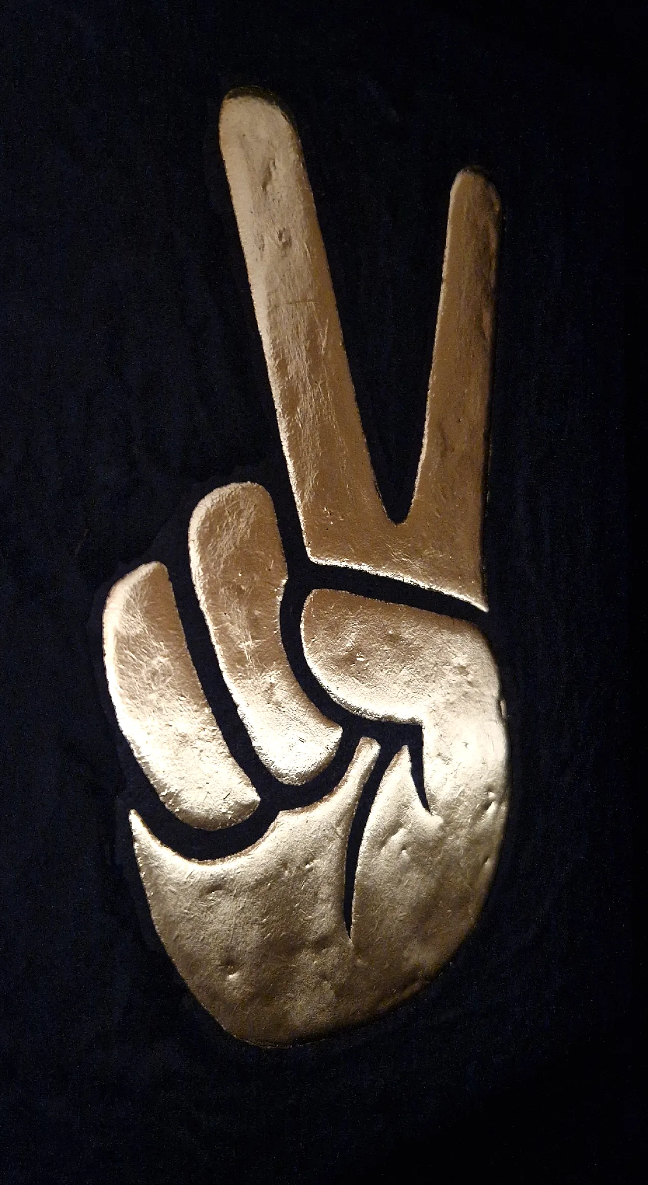 Peace handsign 23kt gold plated in frame PopArt collection 7