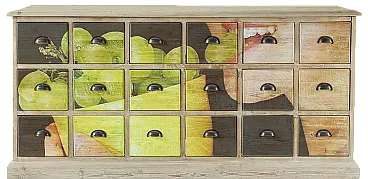 Cassettiera in legno, primi anni 2000