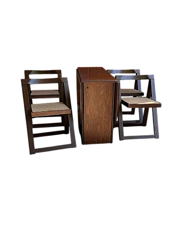 5 Folding chairs and drop-leaf dining table, 1960s