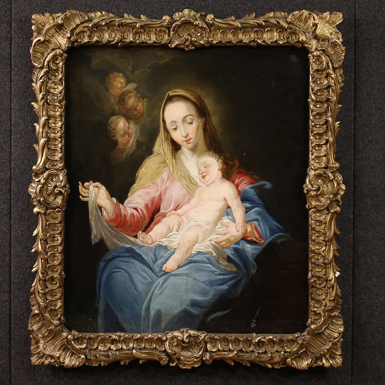 Religious painting  Madonna and Child, 18th century 1
