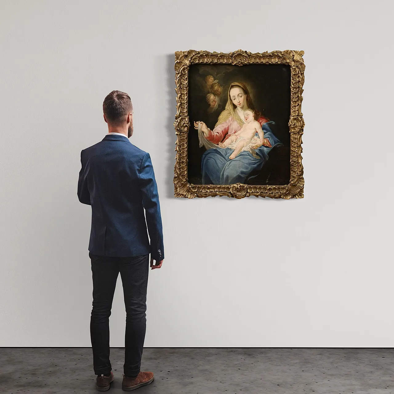 Religious painting  Madonna and Child, 18th century 2