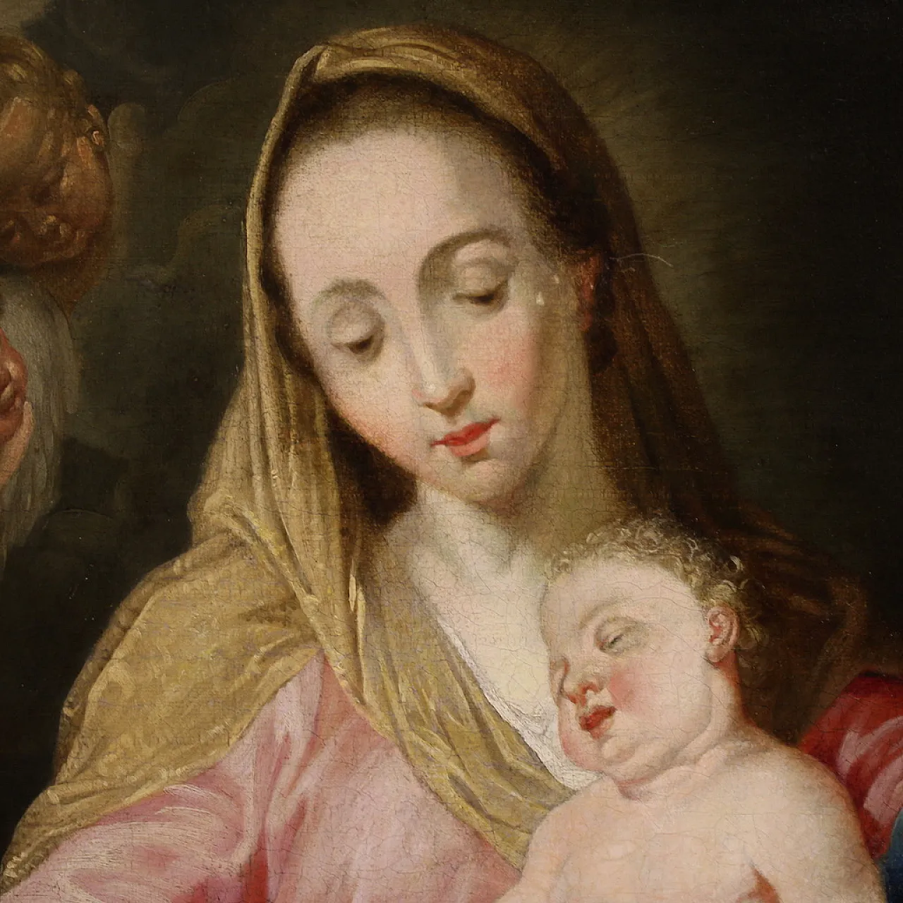 Religious painting  Madonna and Child, 18th century 4