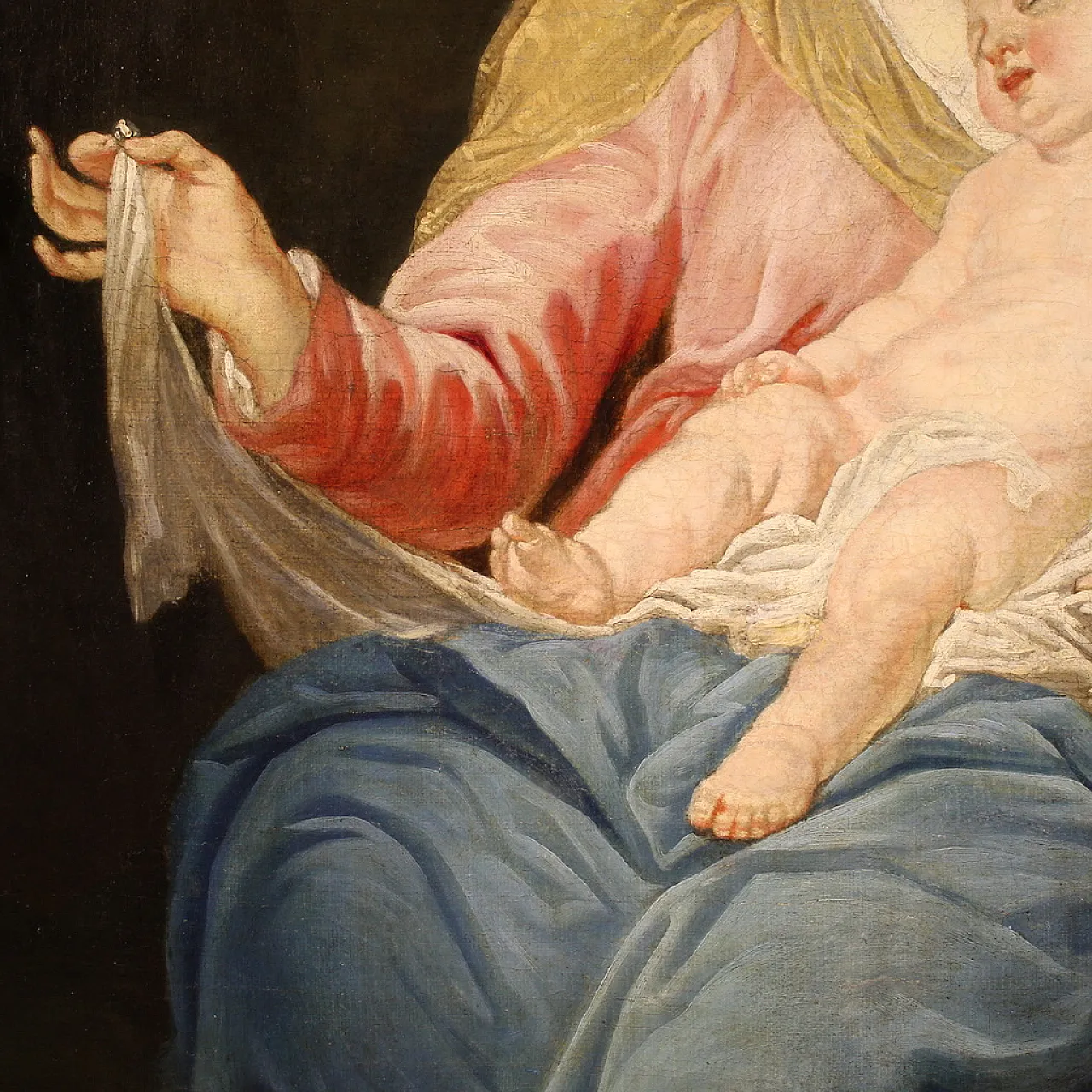Religious painting  Madonna and Child, 18th century 10