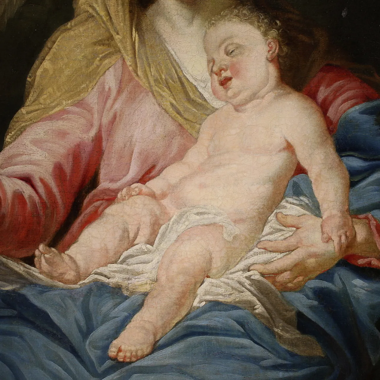 Religious painting  Madonna and Child, 18th century 12