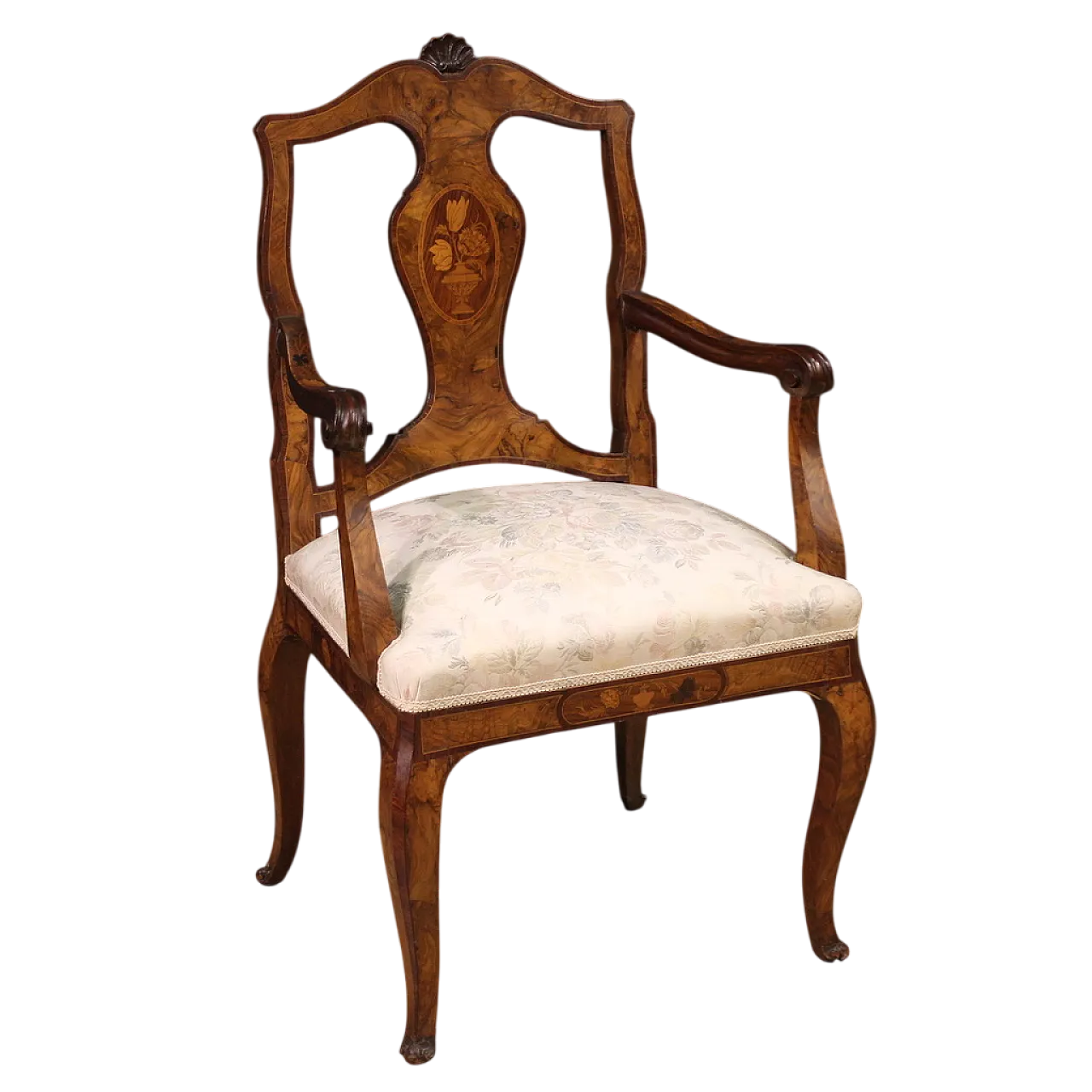 Poltrona intarsiata, metà '900 13