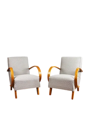Coppia di poltrone Silver Evening di Jindrich Halabala, anni '50
