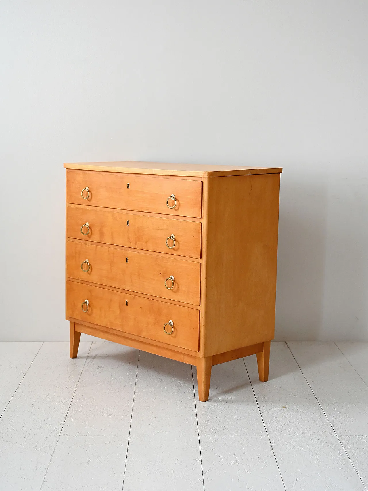 Scandinavian birch root chest of drawers, 1950s 4