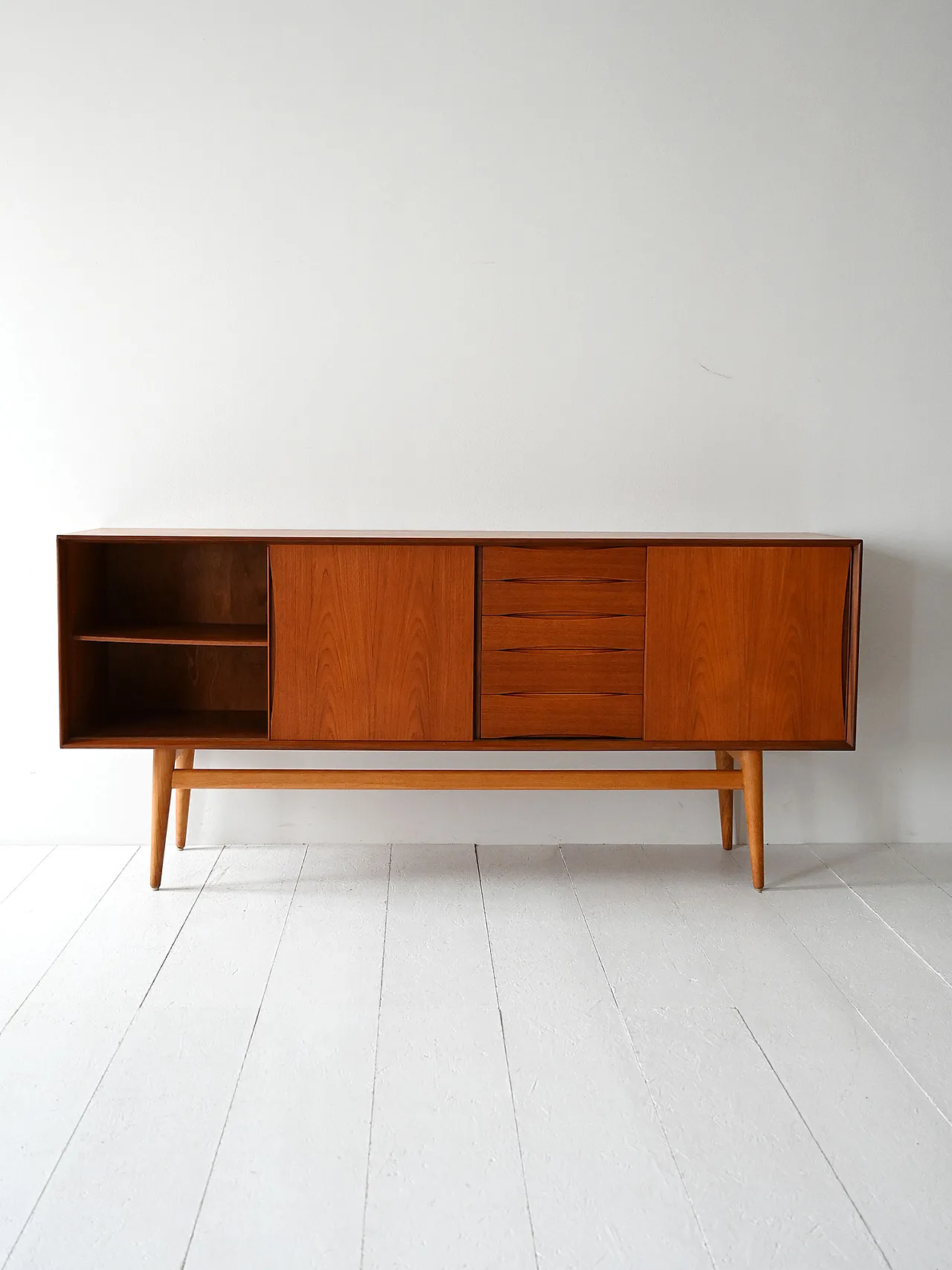Sideboard scandinavo in teak, anni '60 4
