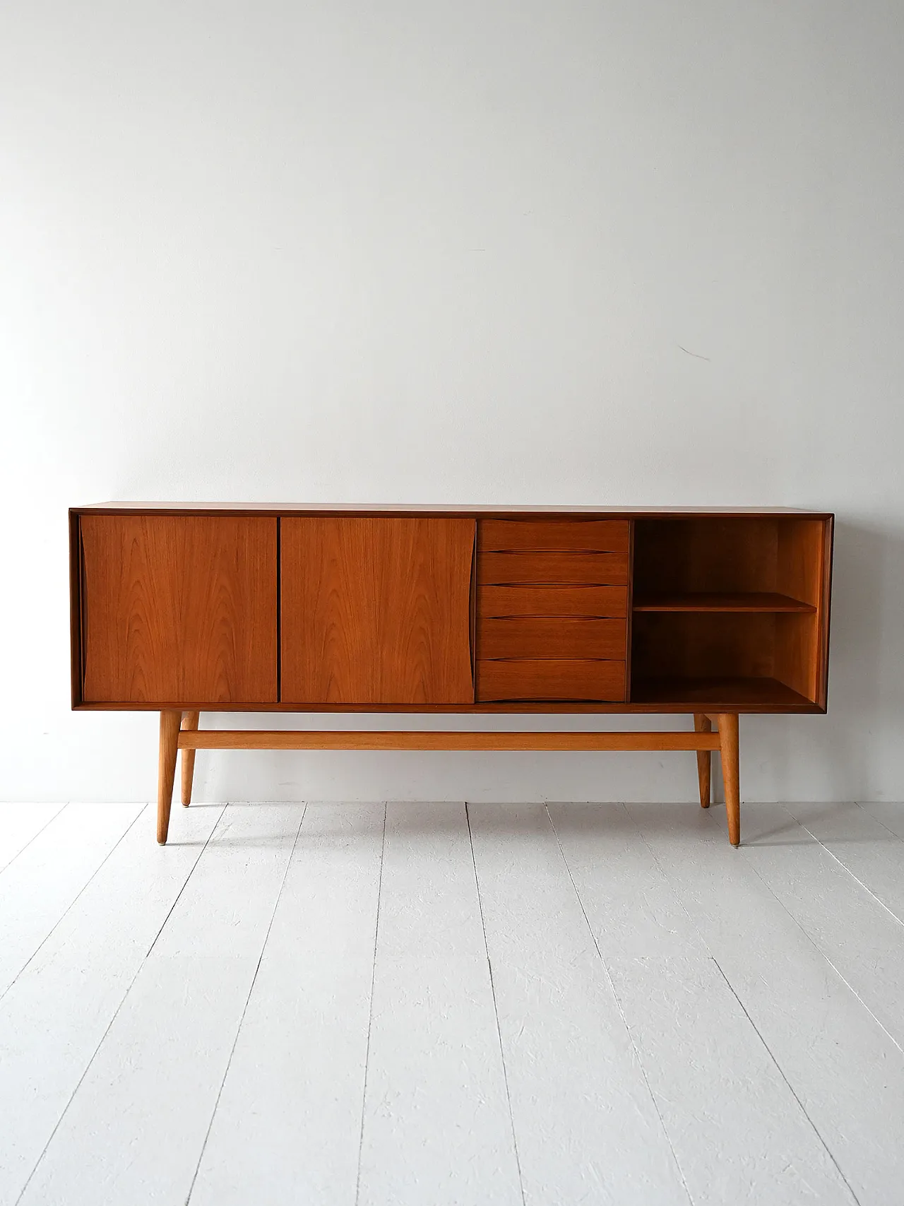 Sideboard scandinavo in teak, anni '60 5