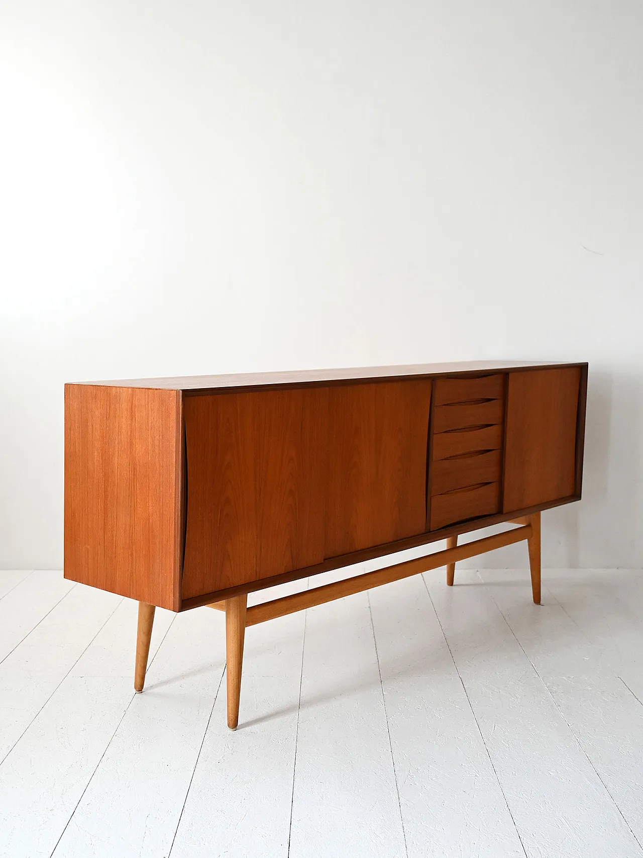Sideboard scandinavo in teak, anni '60 7