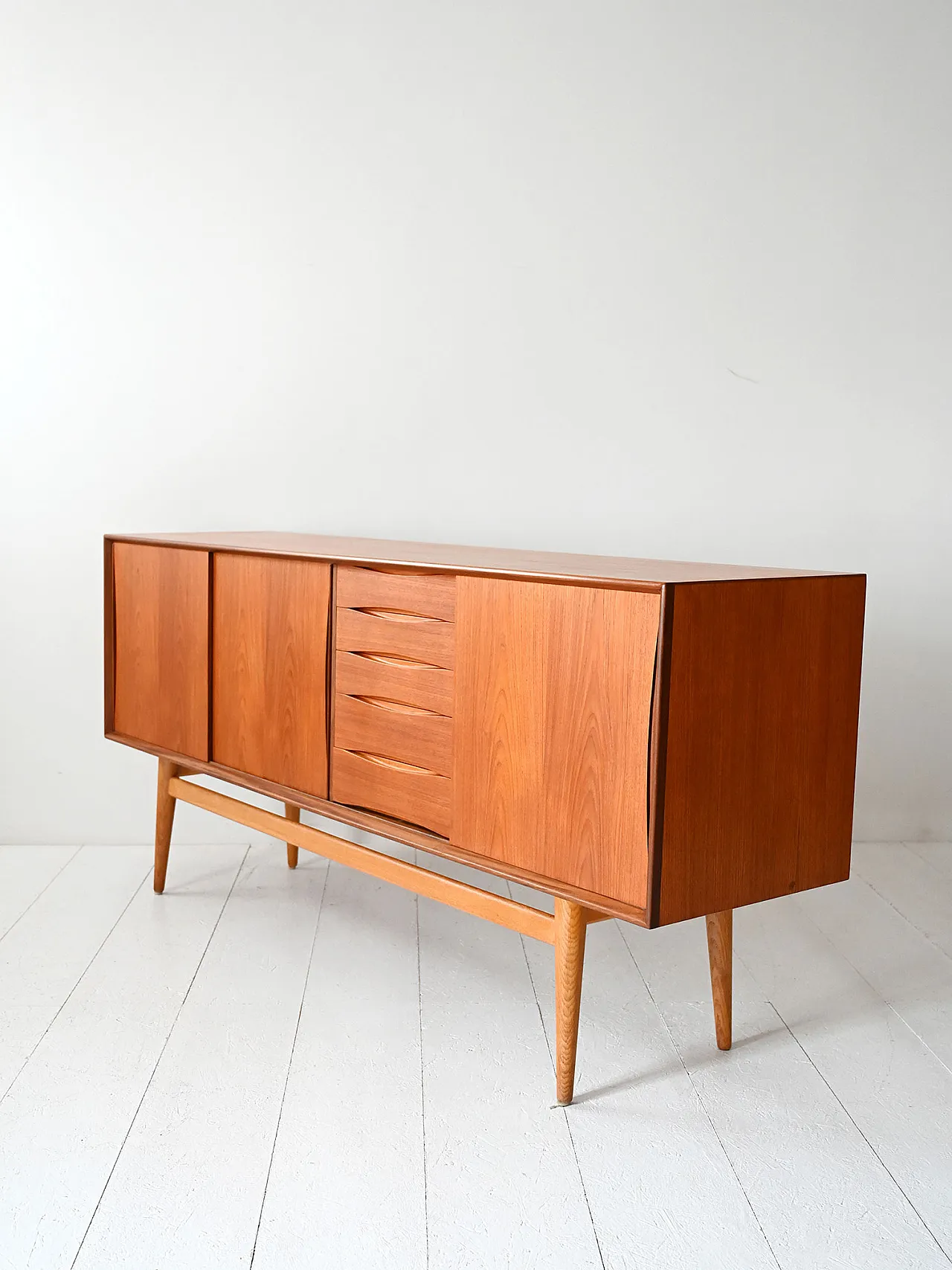 Sideboard scandinavo in teak, anni '60 8