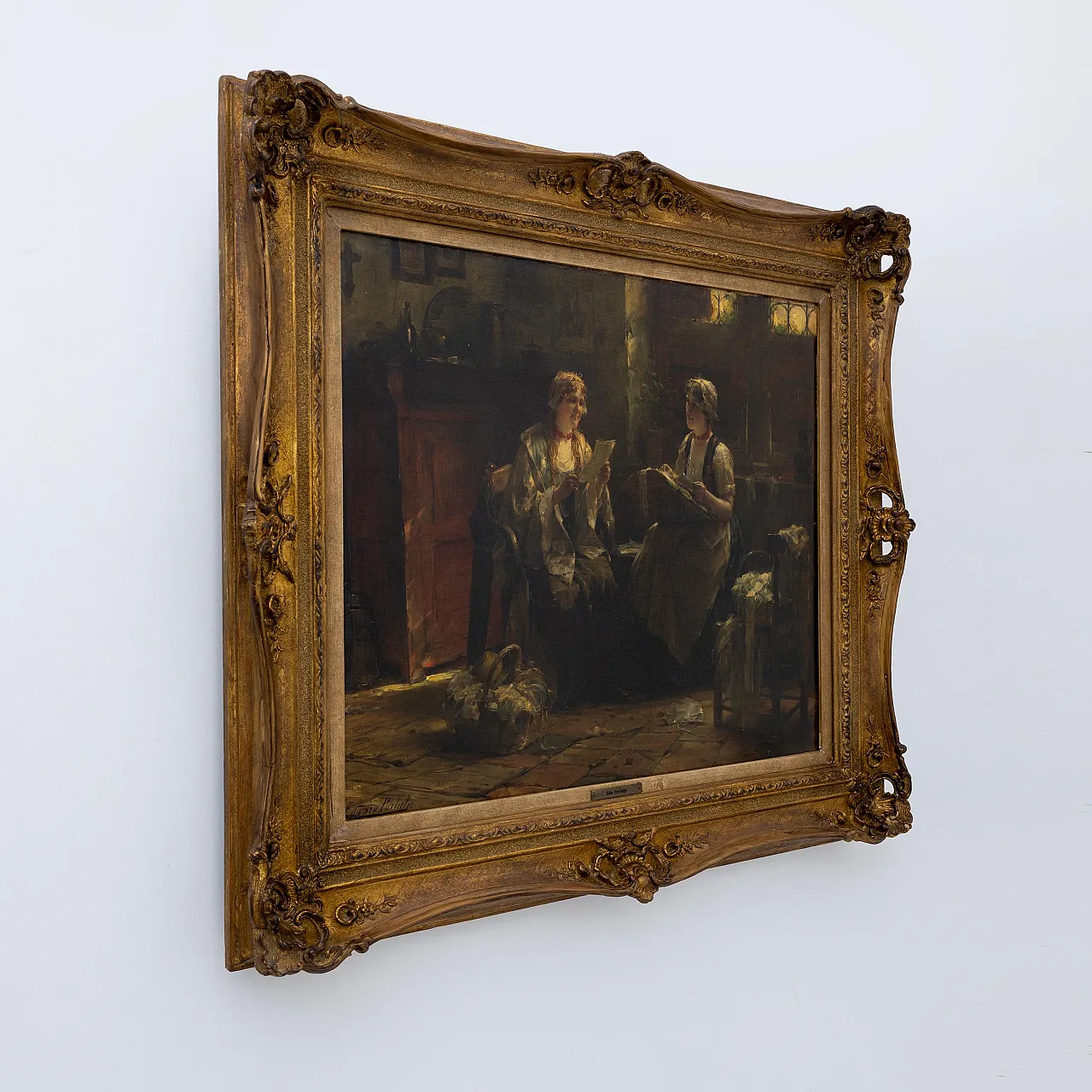 The Letter of Edward Portielje, oil on canvas, 19th century 2