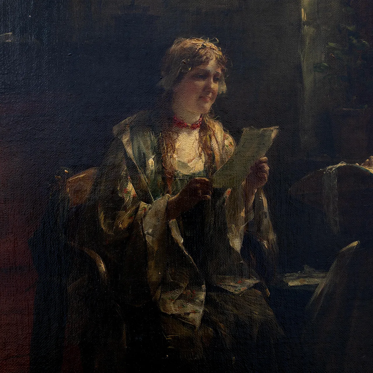 The Letter of Edward Portielje, oil on canvas, 19th century 5