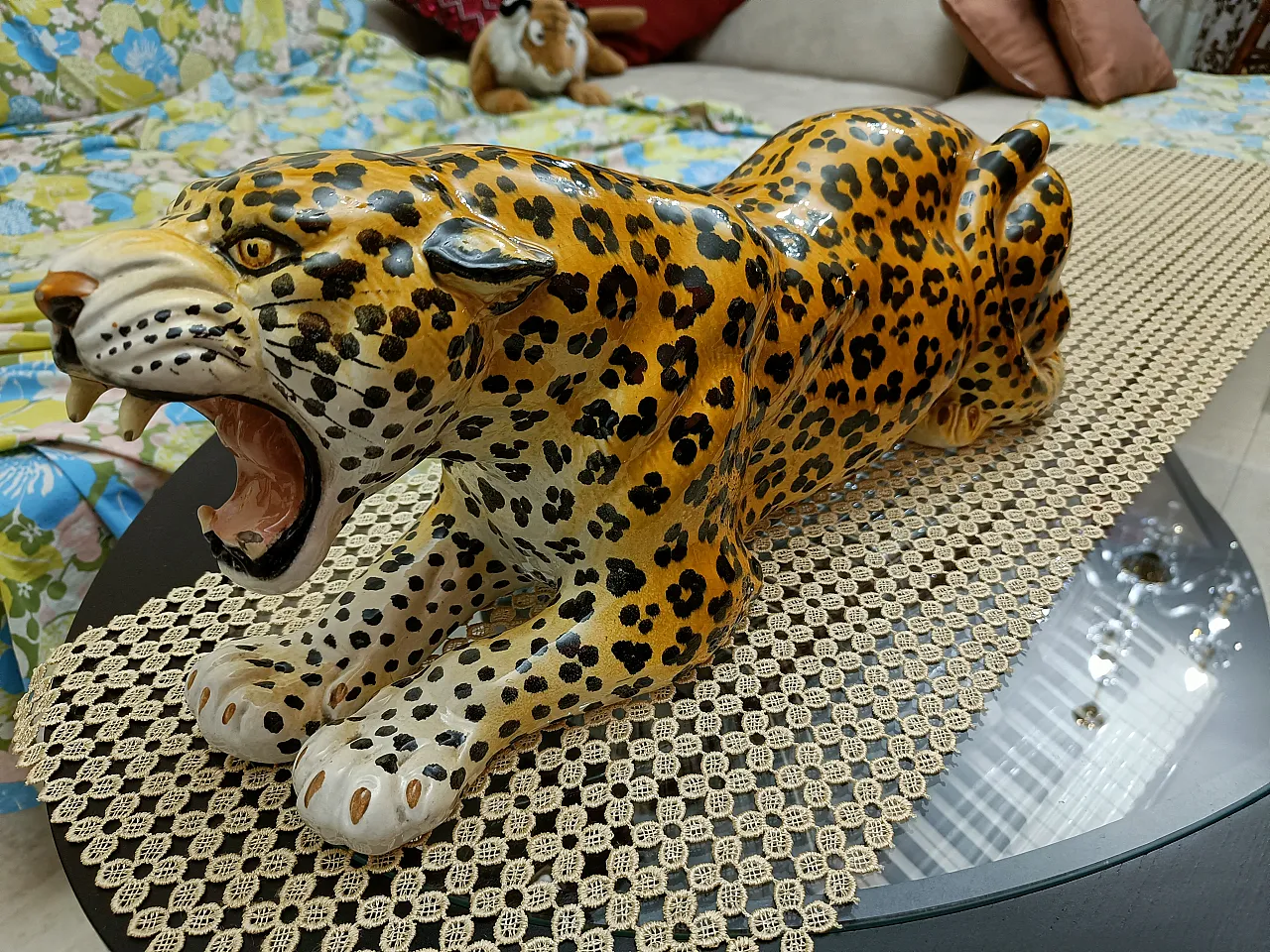 Tigre in ceramica colata di Ronzan, anni '60 9