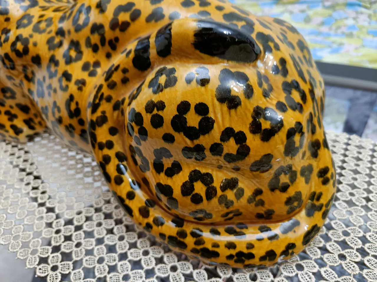 Tigre in ceramica colata di Ronzan, anni '60 10