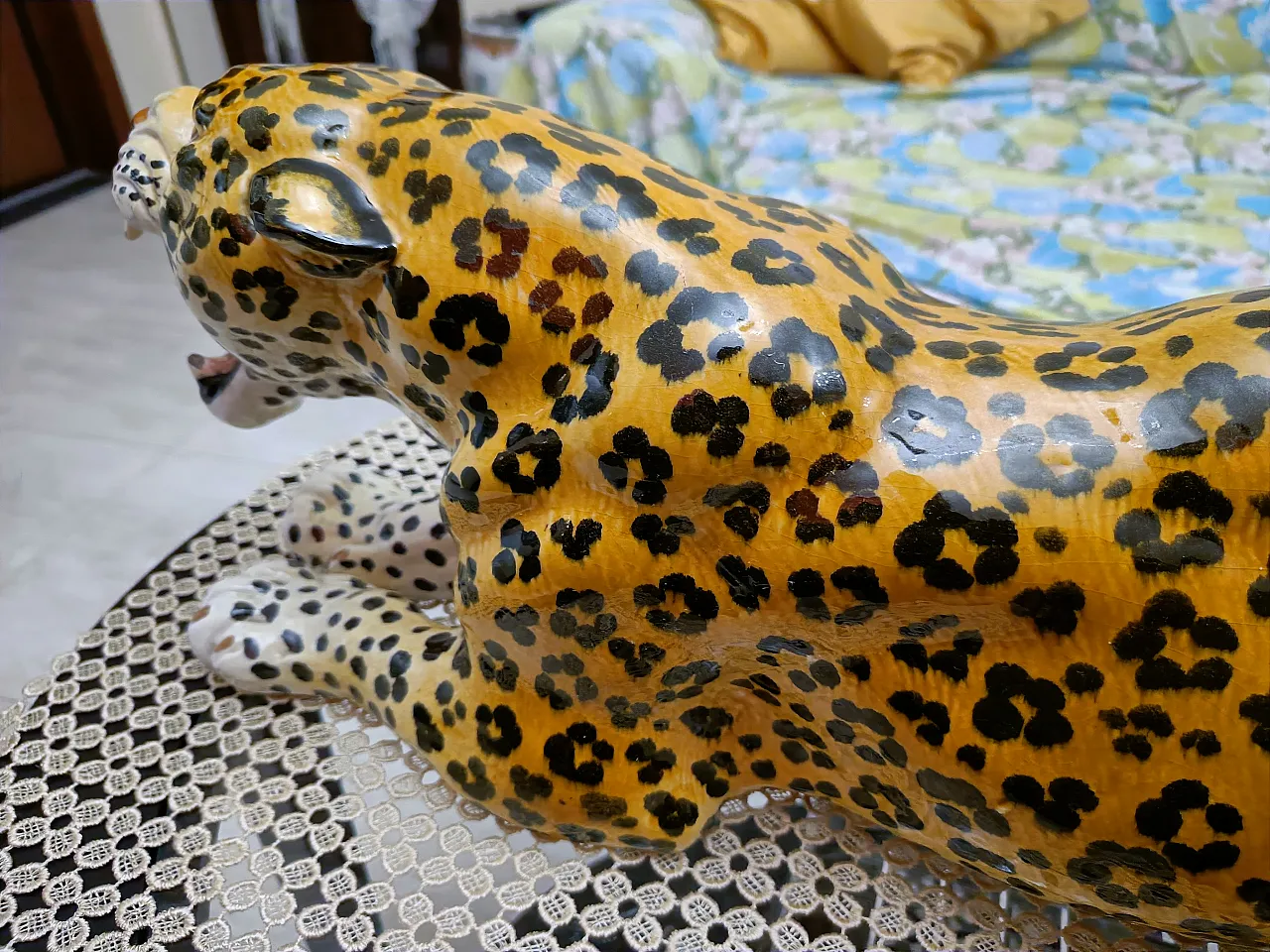 Tigre in ceramica colata di Ronzan, anni '60 11