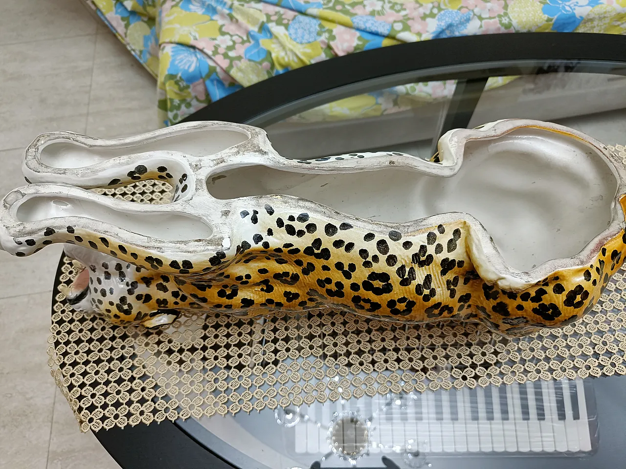 Tigre in ceramica colata di Ronzan, anni '60 12