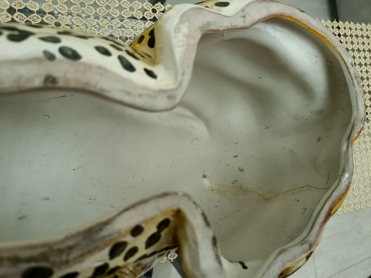 Tigre in ceramica colata di Ronzan, anni '60 13