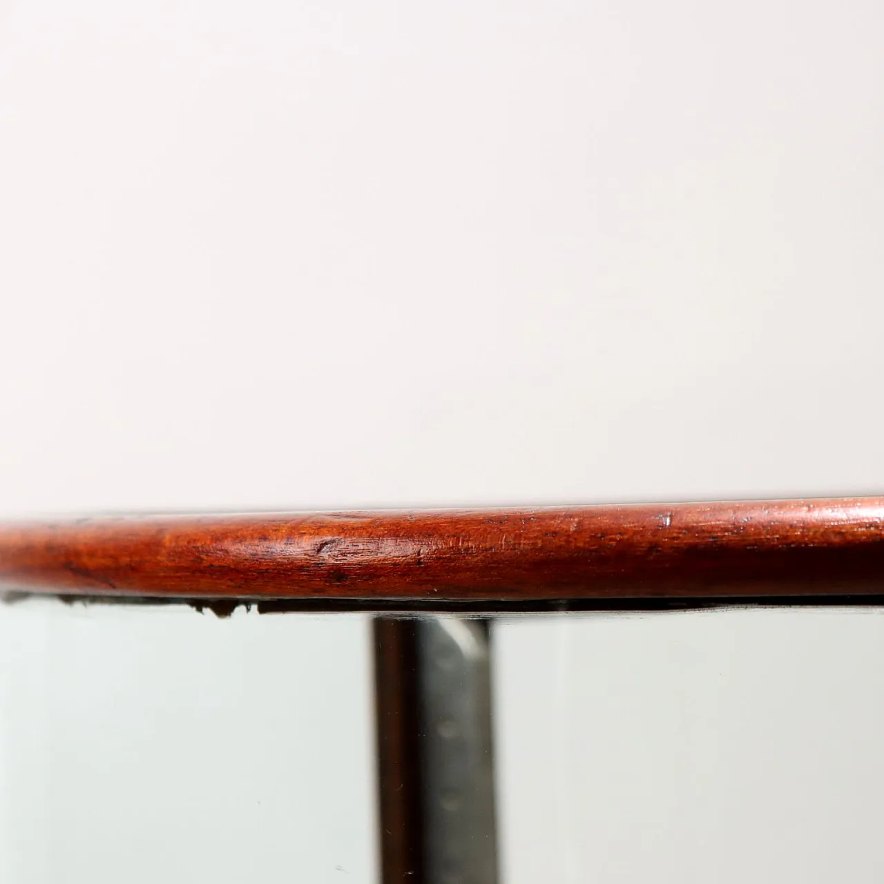 Glass display Cabinet in Oak with Glass shelves, Italy 1950s 4