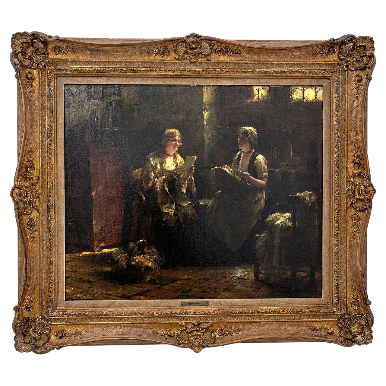 The Letter of Edward Portielje, oil on canvas, 19th century 12