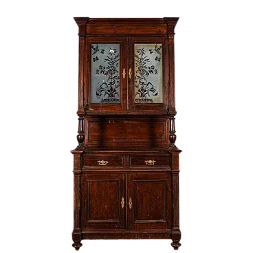Double-bodied wooden sideboard, late 19th century