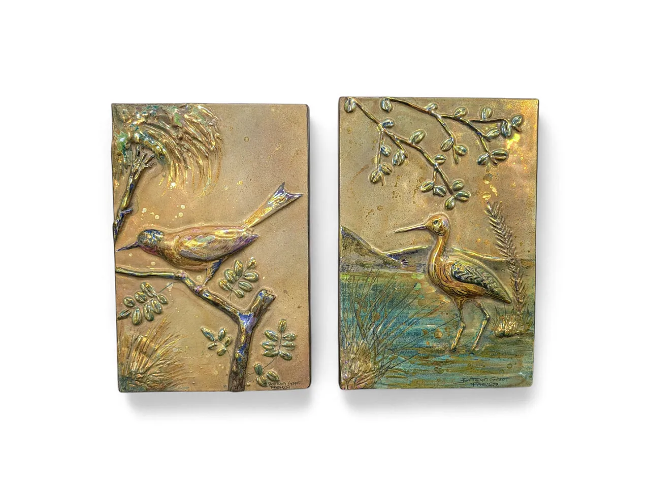 Pair of ceramics by Bottega Gatti, Faenza, 60s 1