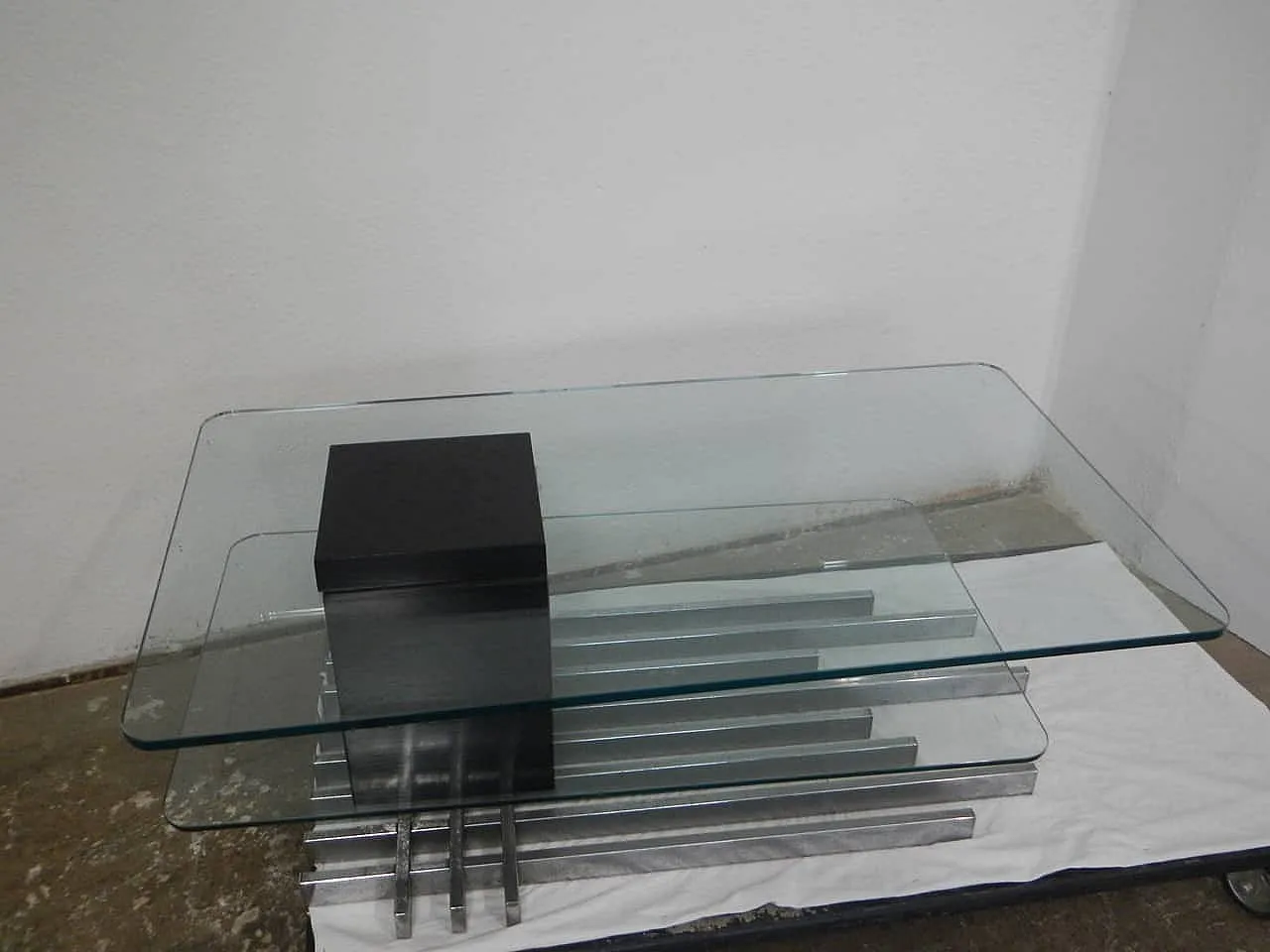 Tavolino con vetro temperato Stile Dassi 1960 4