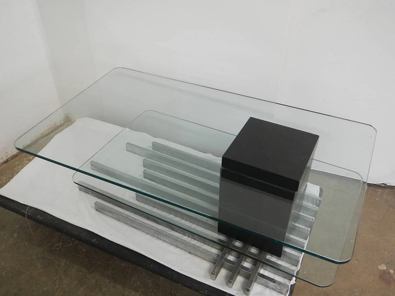 Tavolino con vetro temperato Stile Dassi 1960 6