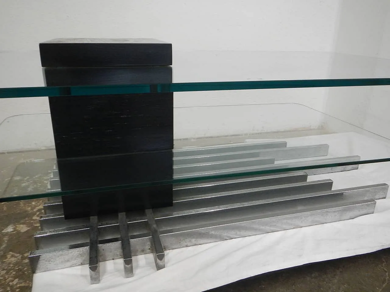 Tavolino con vetro temperato Stile Dassi 1960 9