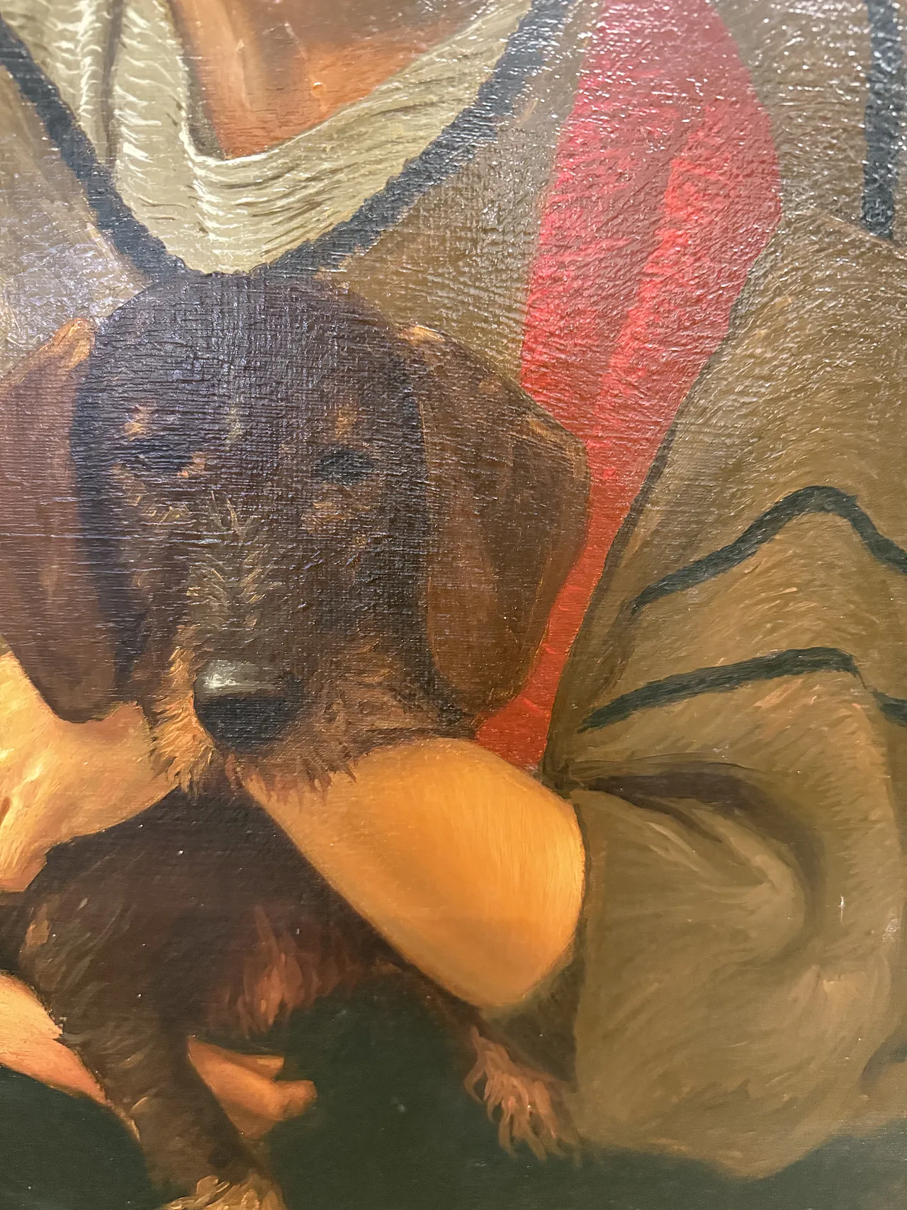 Olio su tela, ragazza e cagnolino di Giancarlo Pignataro, 1987 4