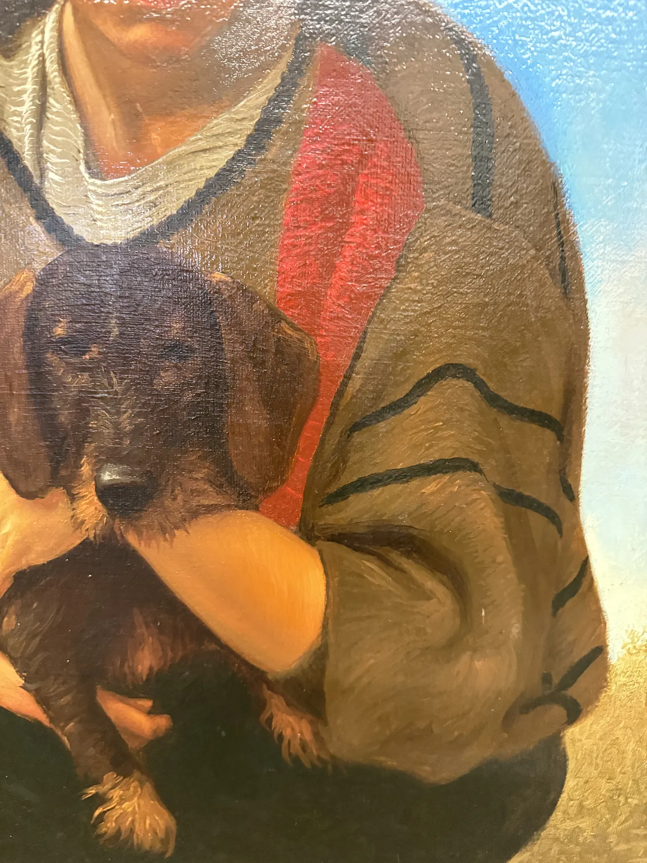 Olio su tela, ragazza e cagnolino di Giancarlo Pignataro, 1987 9