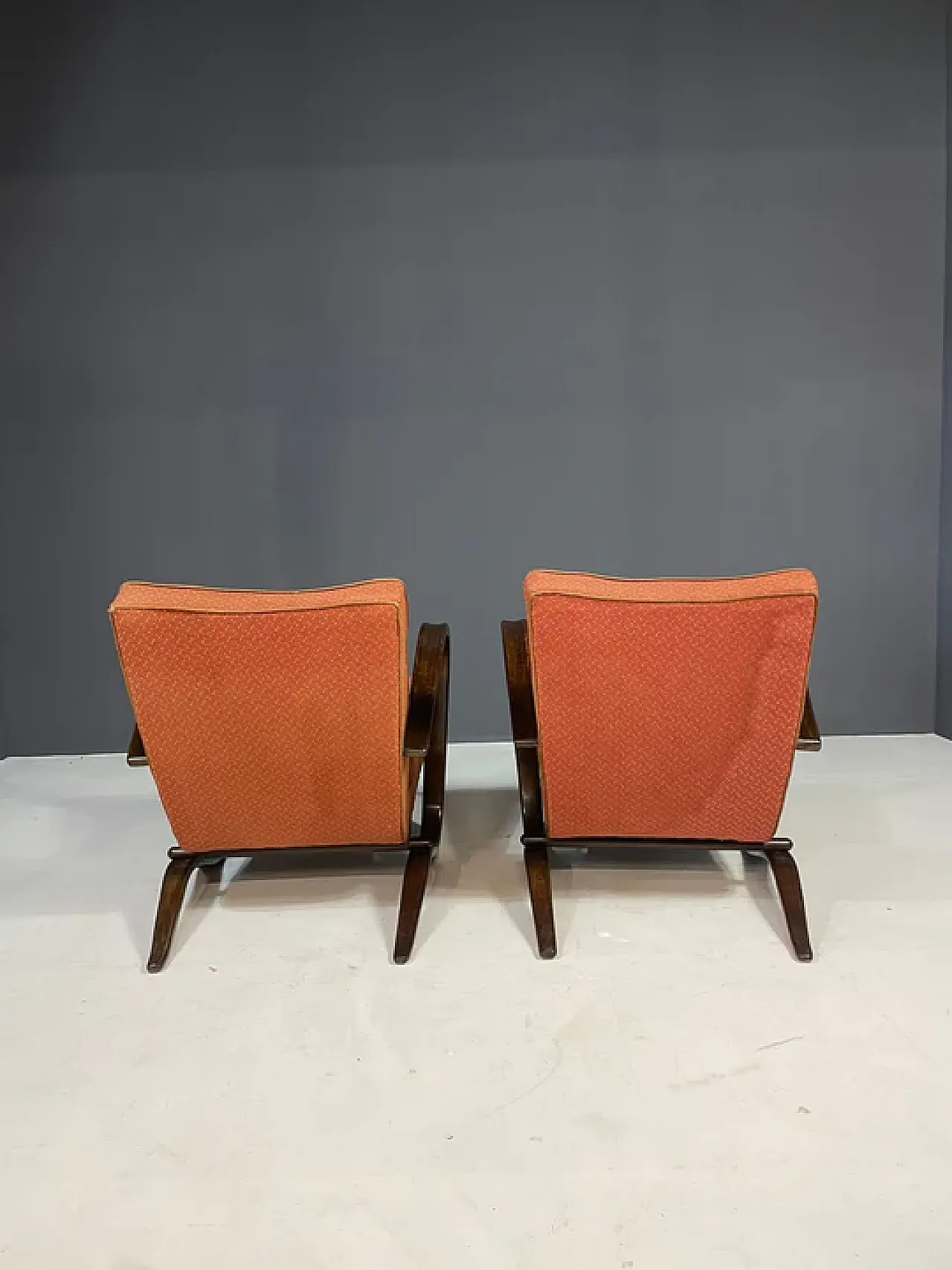 Pair of H269 lounge chairs by Jindřich Halabala, 1930s 2
