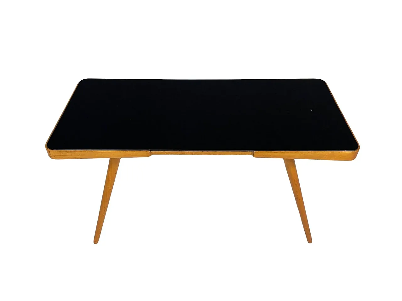 Coffee table with opaxite glass top by Interiér Praha, 1960s 1