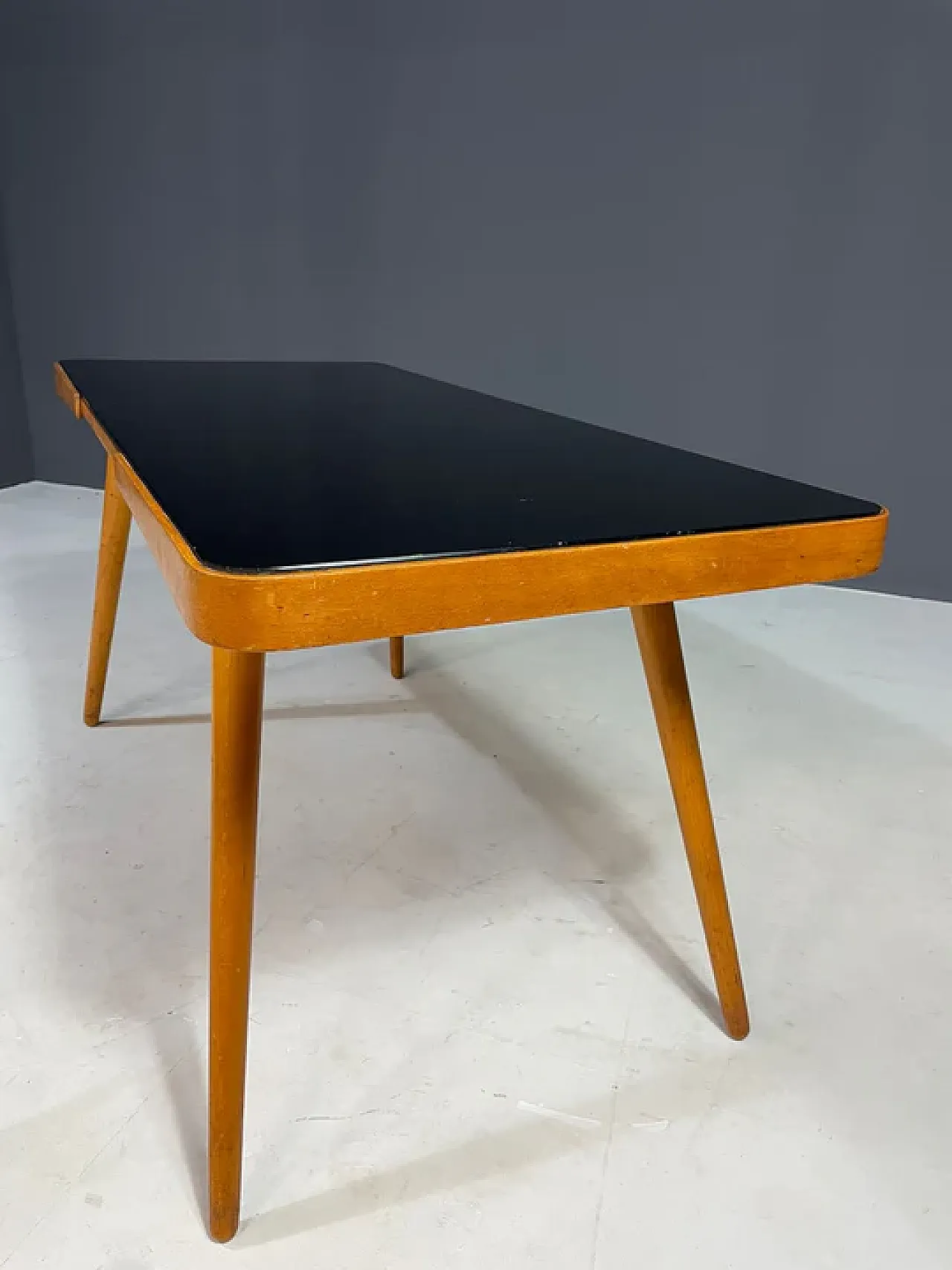 Coffee table with opaxite glass top by Interiér Praha, 1960s 3