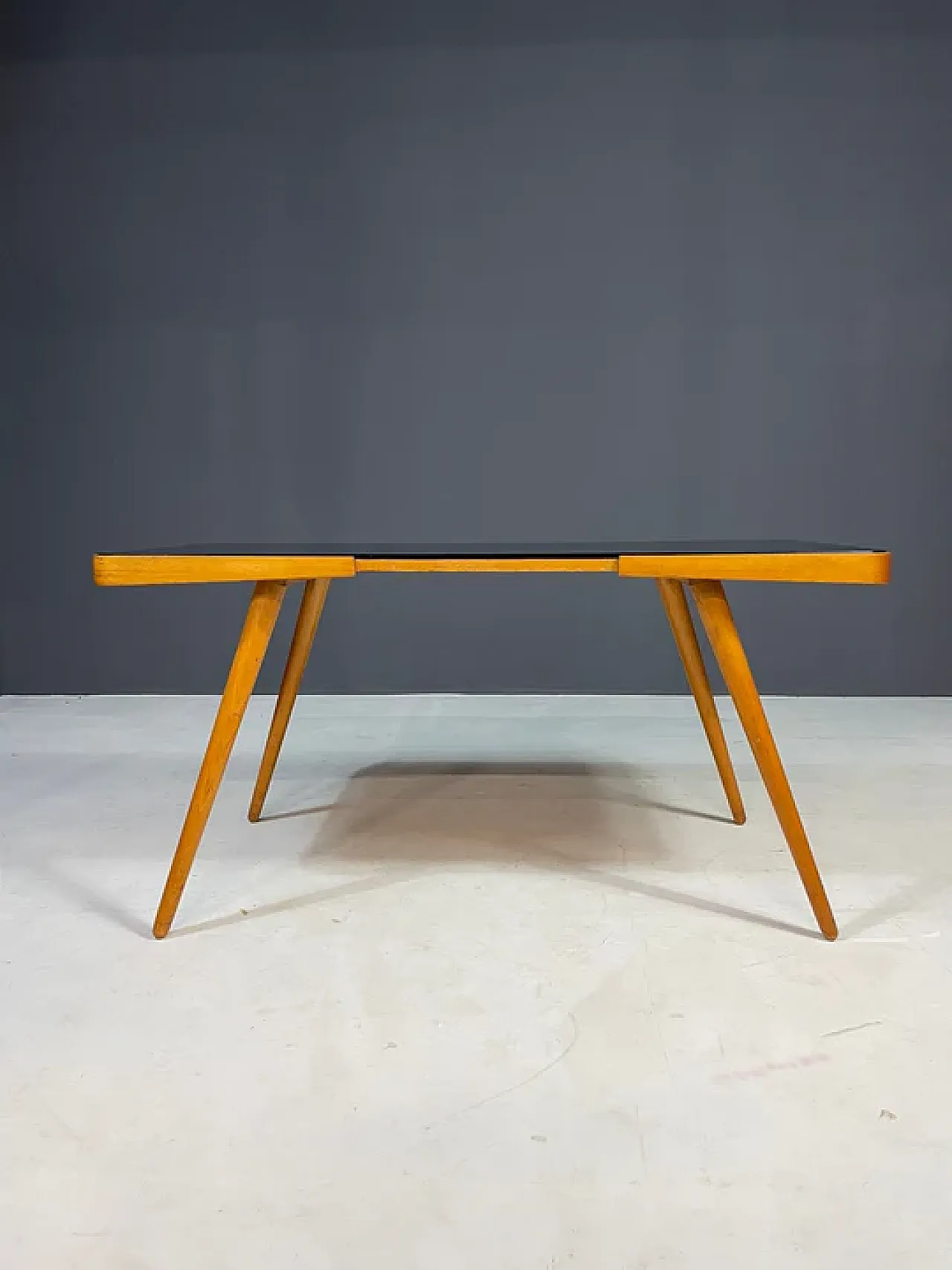 Coffee table with opaxite glass top by Interiér Praha, 1960s 4