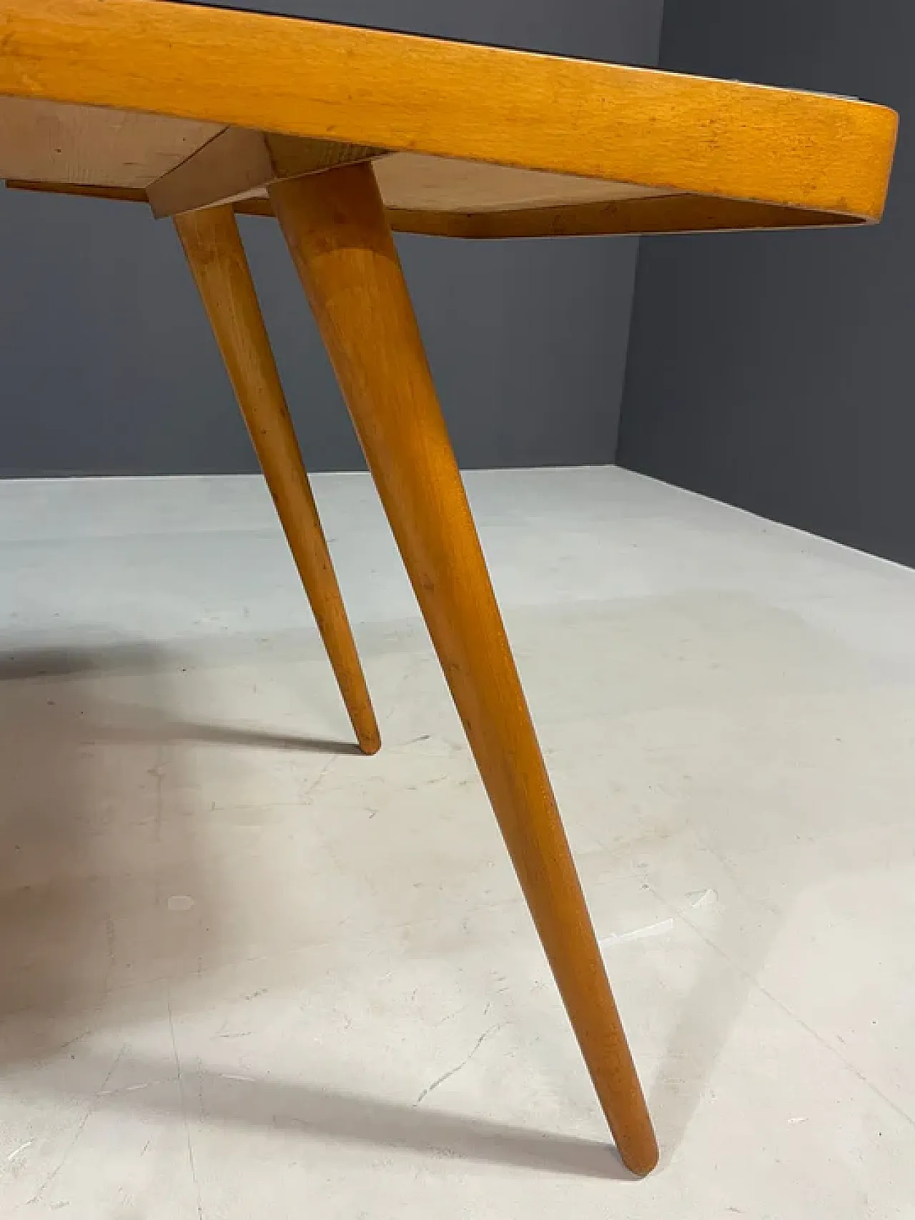 Coffee table with opaxite glass top by Interiér Praha, 1960s 5