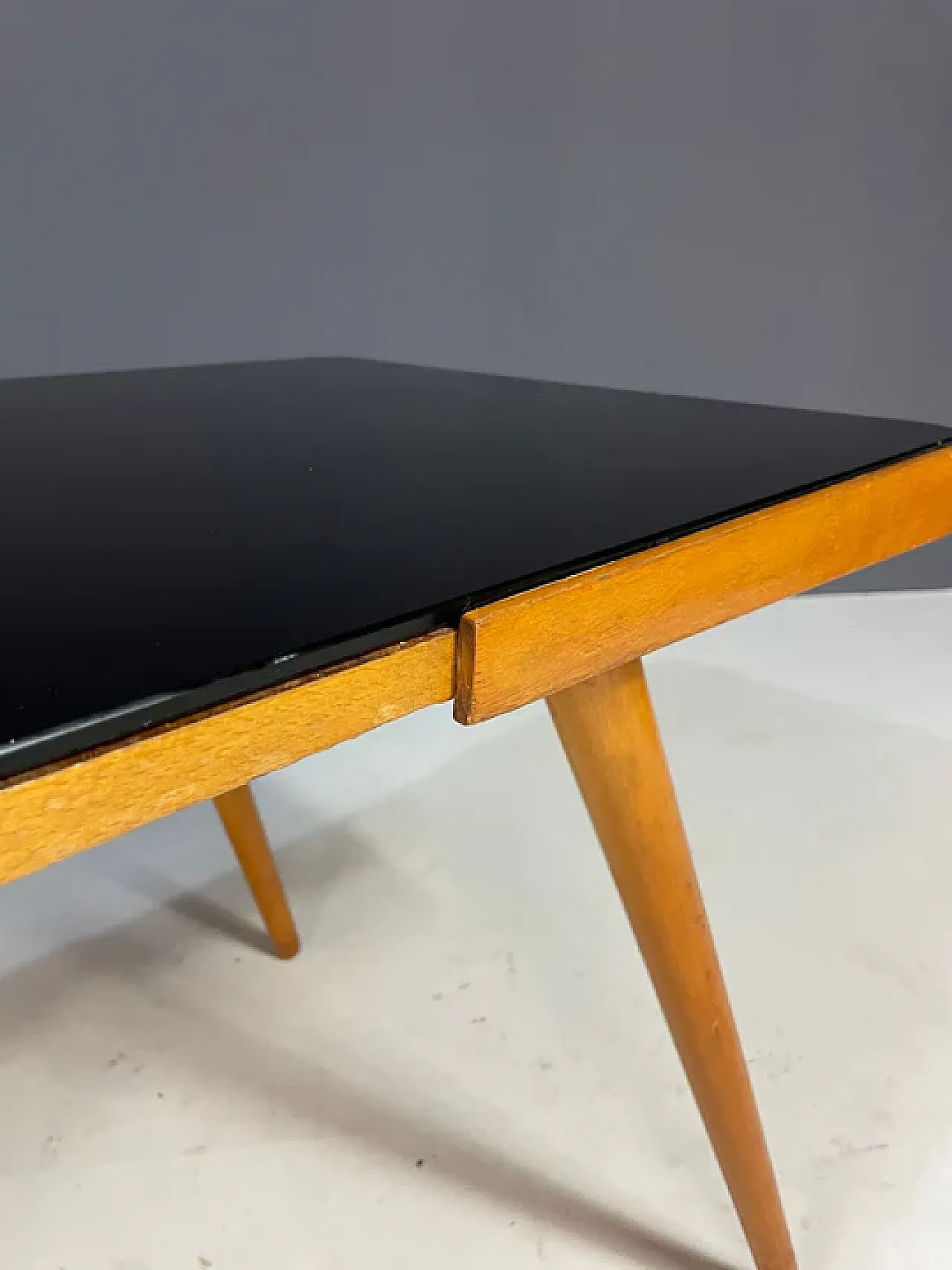 Coffee table with opaxite glass top by Interiér Praha, 1960s 9