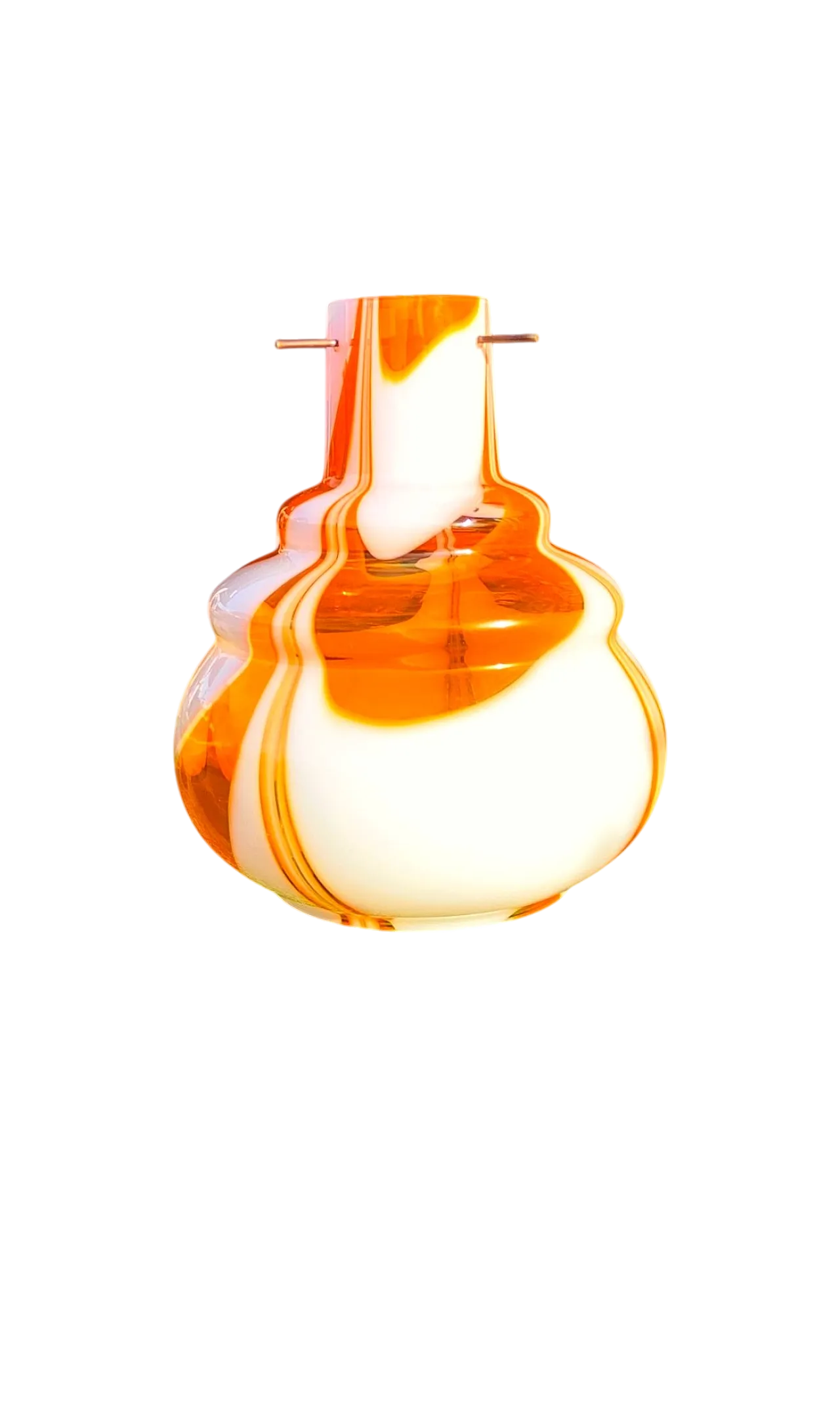 Suspension lamp in burned Murano glass, 1970s 15