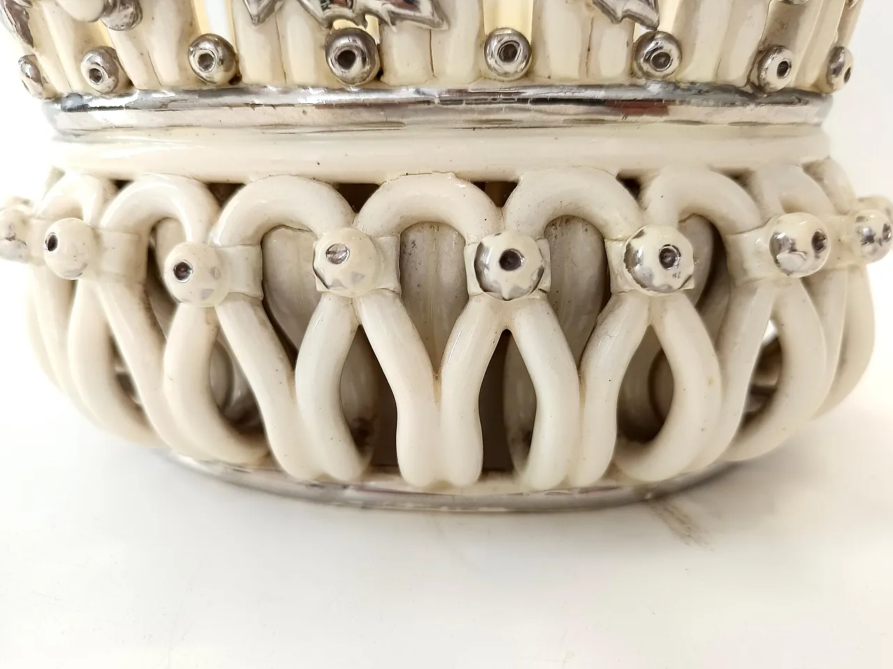 Fruttiera o centrotavola in ceramica di Charles de Boissimon, Francia 16