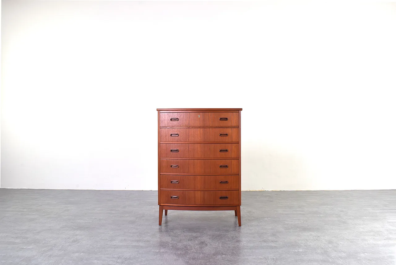 Mid-Century Danish Teak Chest of Drawers, 1960s 1