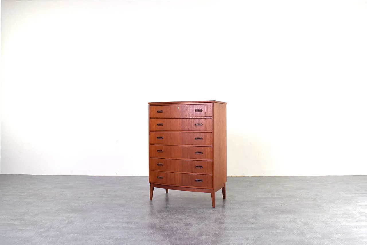 Mid-Century Danish Teak Chest of Drawers, 1960s 3