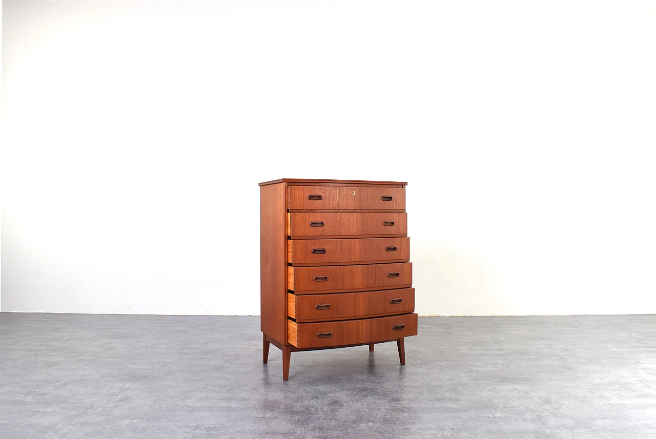 Mid-Century Danish Teak Chest of Drawers, 1960s 4
