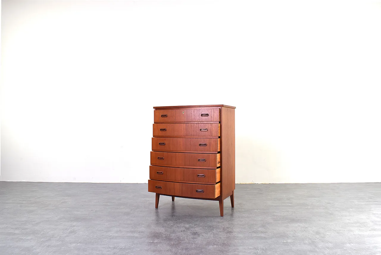 Mid-Century Danish Teak Chest of Drawers, 1960s 5