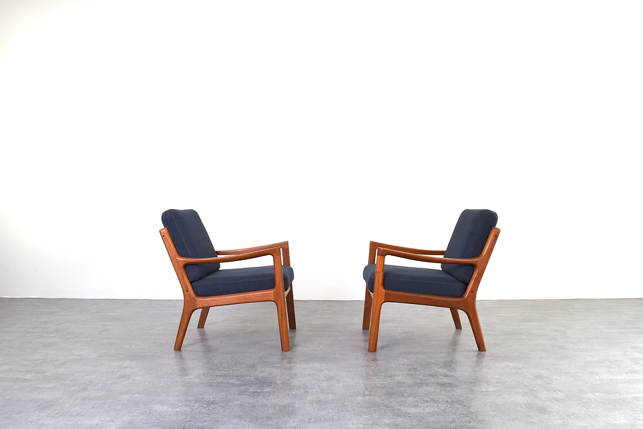 Mid-Century teak armchairs by Ole Wanscher for France & Son, 1950 2