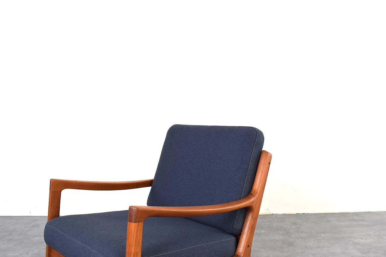 Mid-Century teak armchairs by Ole Wanscher for France & Son, 1950 11