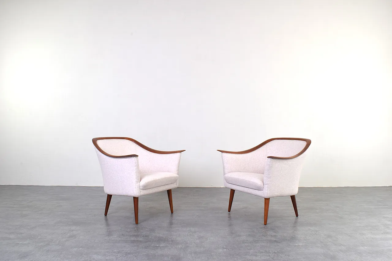 Poltrone di Fredrik A. Kayser per Vatne Lenestolfabrik teak, anni '60 1