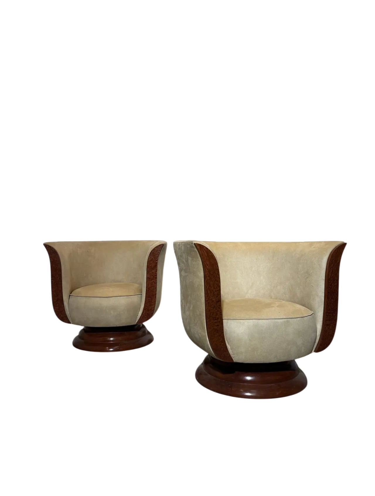 Pair of "Hotel Le Malandre" Art Deco Tulip Chairs, 1930s 10