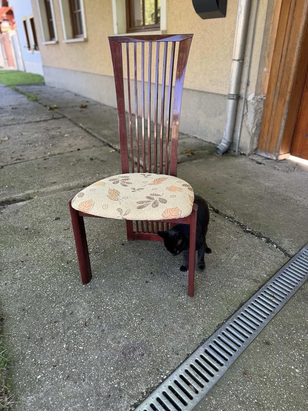 6 Sedie da pranzo laccate e in tessuto di Pietro Costantini, anni '80 8